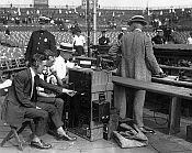 Setting up for a boxing match
